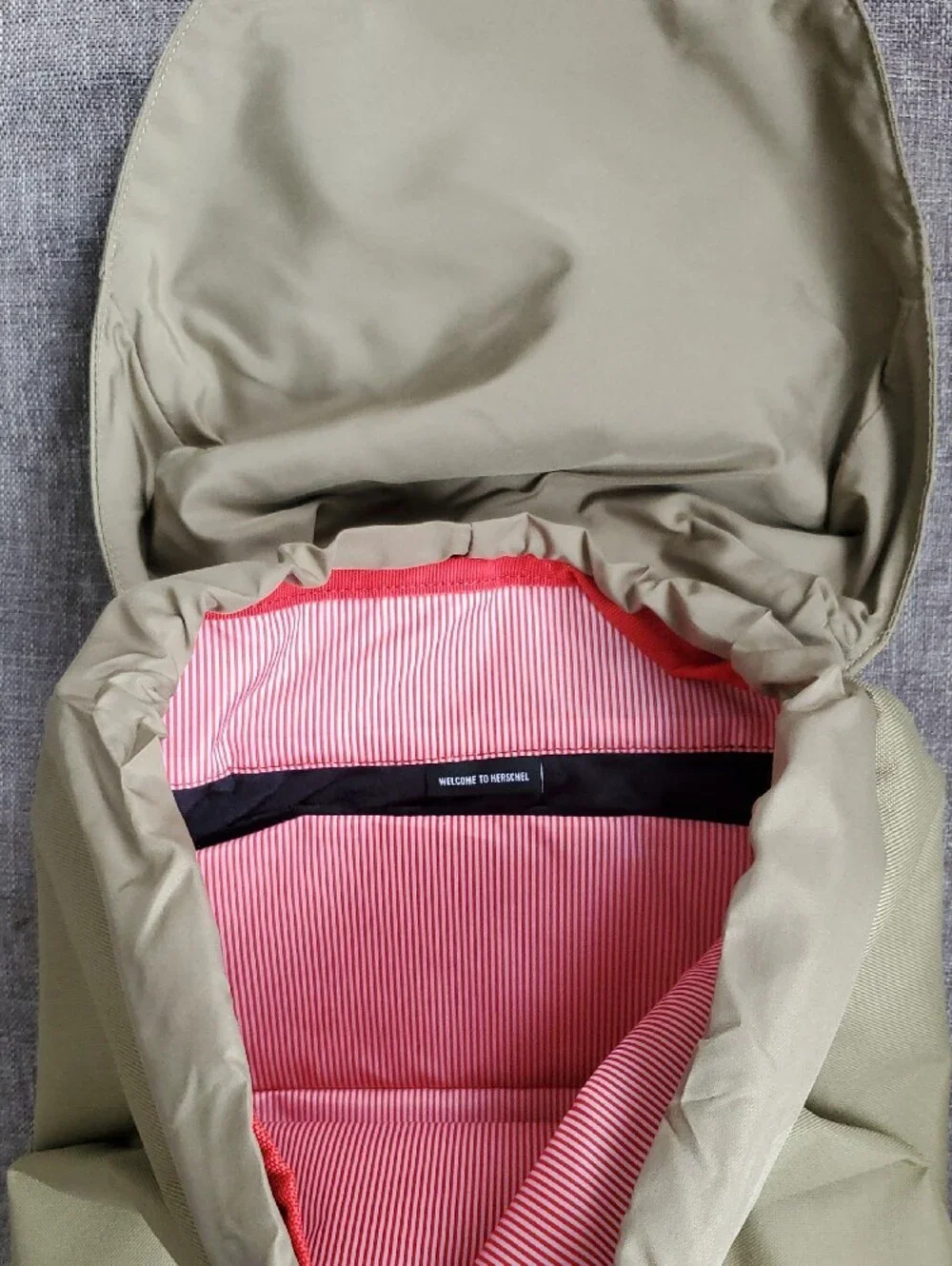 Herschel Supply Company Olive Green Backpack with Brown Straps